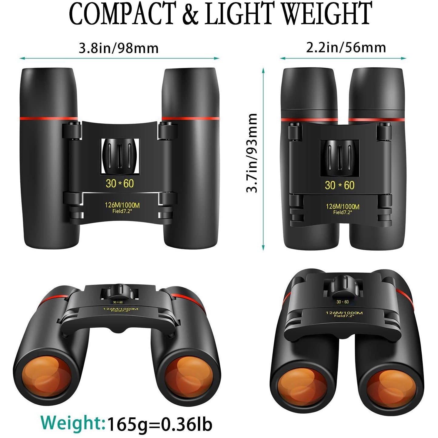 Mini Binoculars Blue Film Outdoor Telescope 4