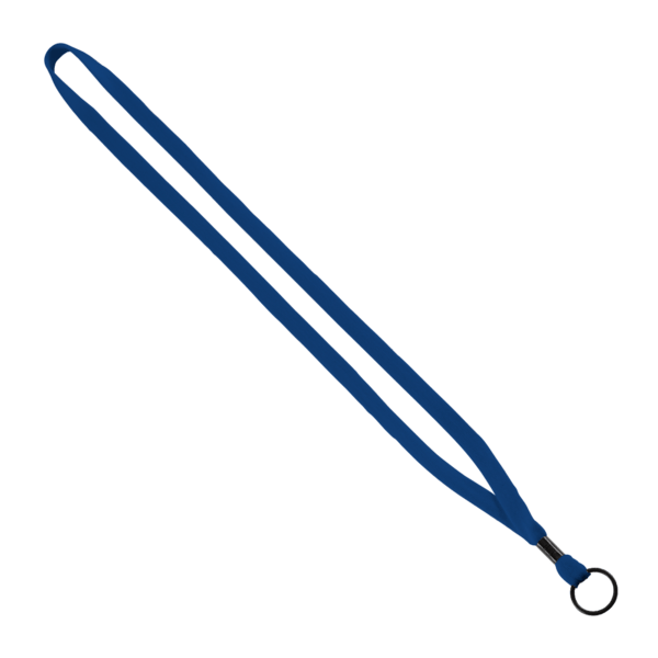 1/2" Cotton Lanyard with Metal Crimp & Split-Ring 73