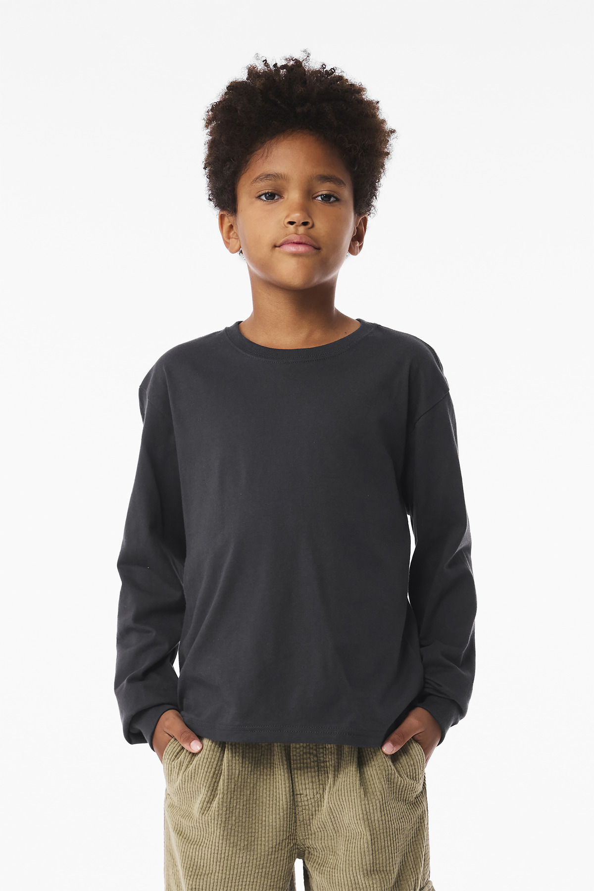 BELLA+CANVAS Youth 6-Ounce Heavyweight Long Sleeve Tee BC3511Y 28