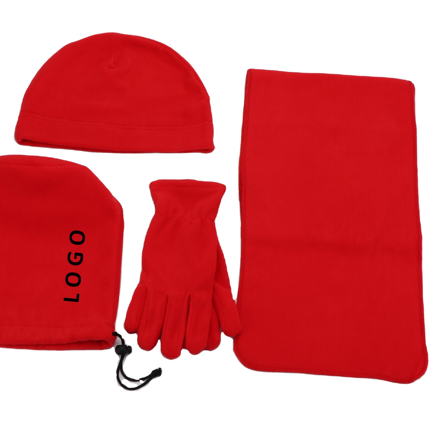Custom Polar Fleece Beanie Scarf and Mitten Set 2