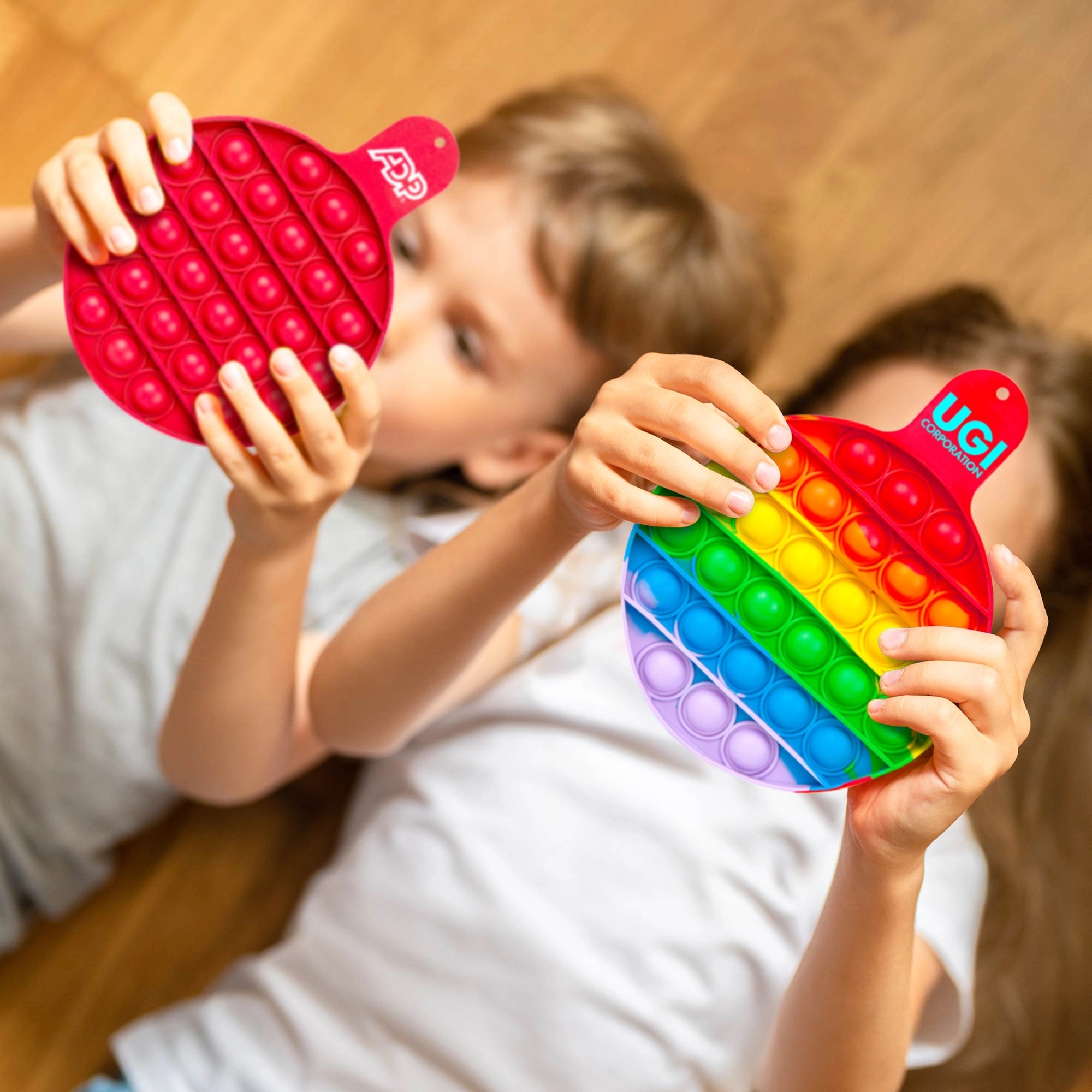Round Fiddle Popper Silicone Sensory Toy 4