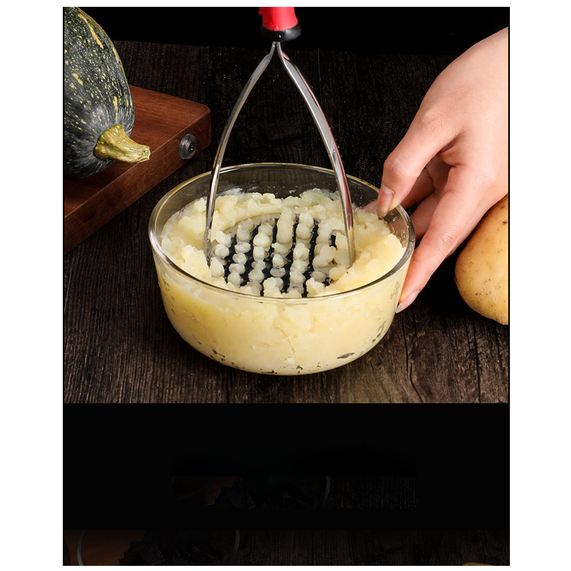 Silver Durable Manual Potato Masher ?C Ideal For Everyday Use 2