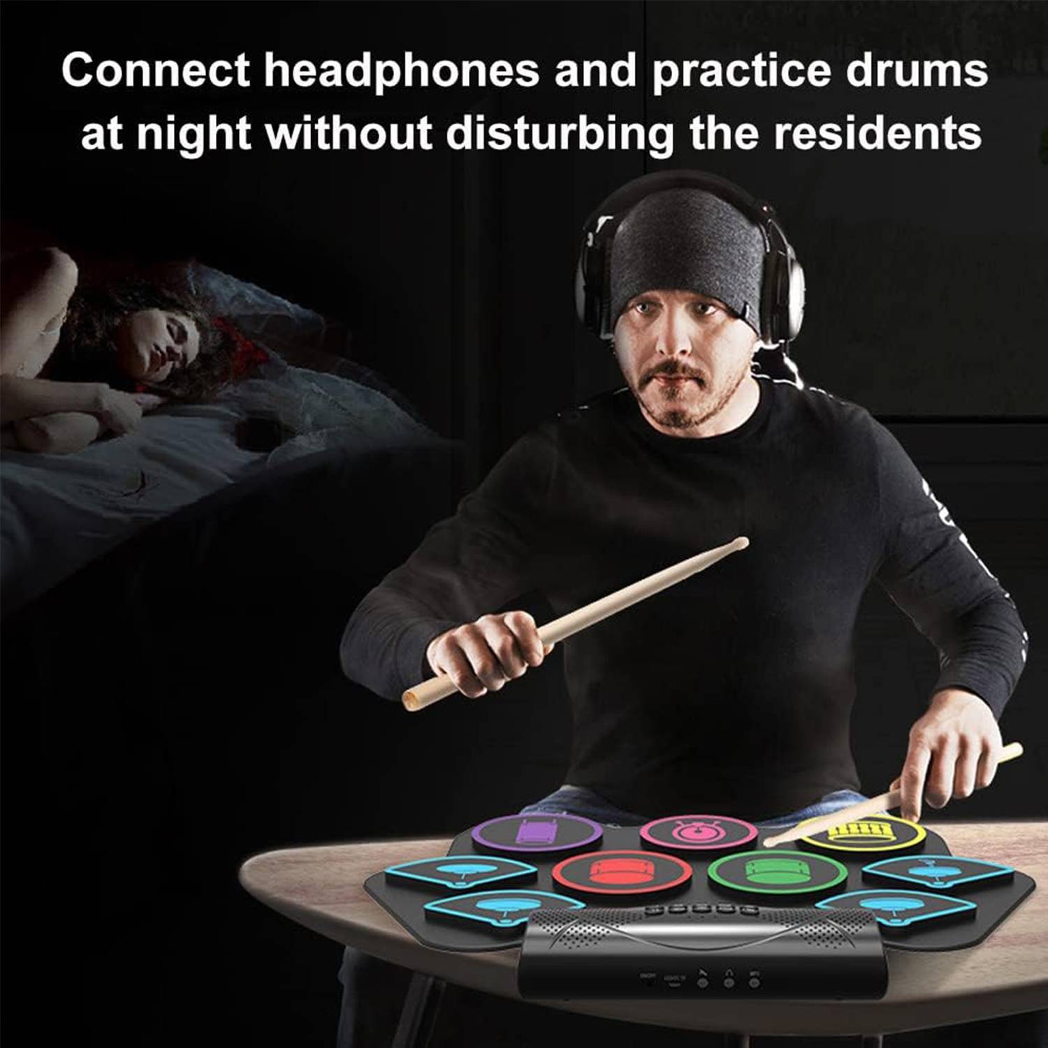 Portable Support for Bluetooth APP Hand Roll Drum 3