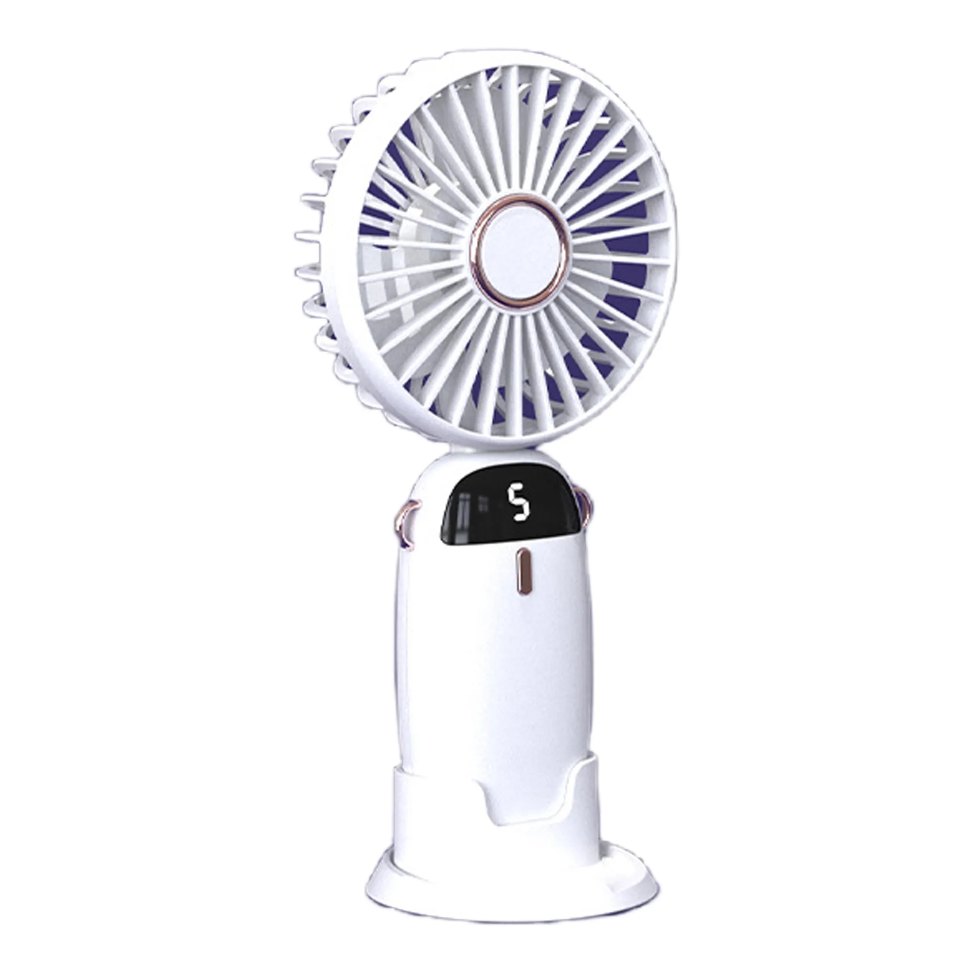 Rechargeable Hand Held Portable Fans w/Mobile Phone Holder M 6