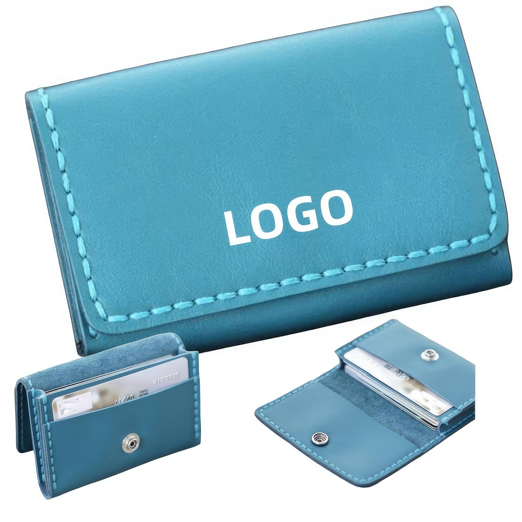 Custom Genuine Leather Credit Card Pouch &Key Bag 2