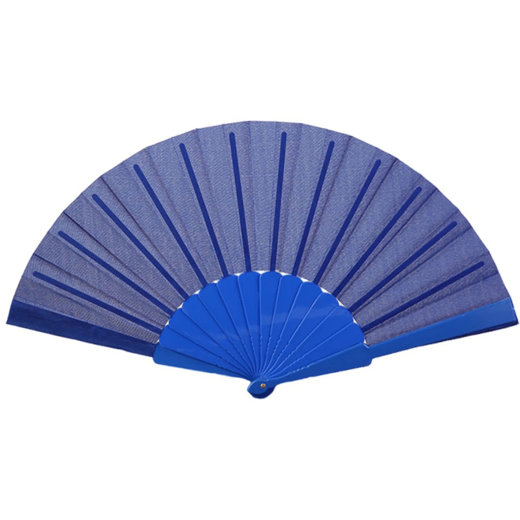 Nylon Folding Hand Fan W/ Plastic handle 9
