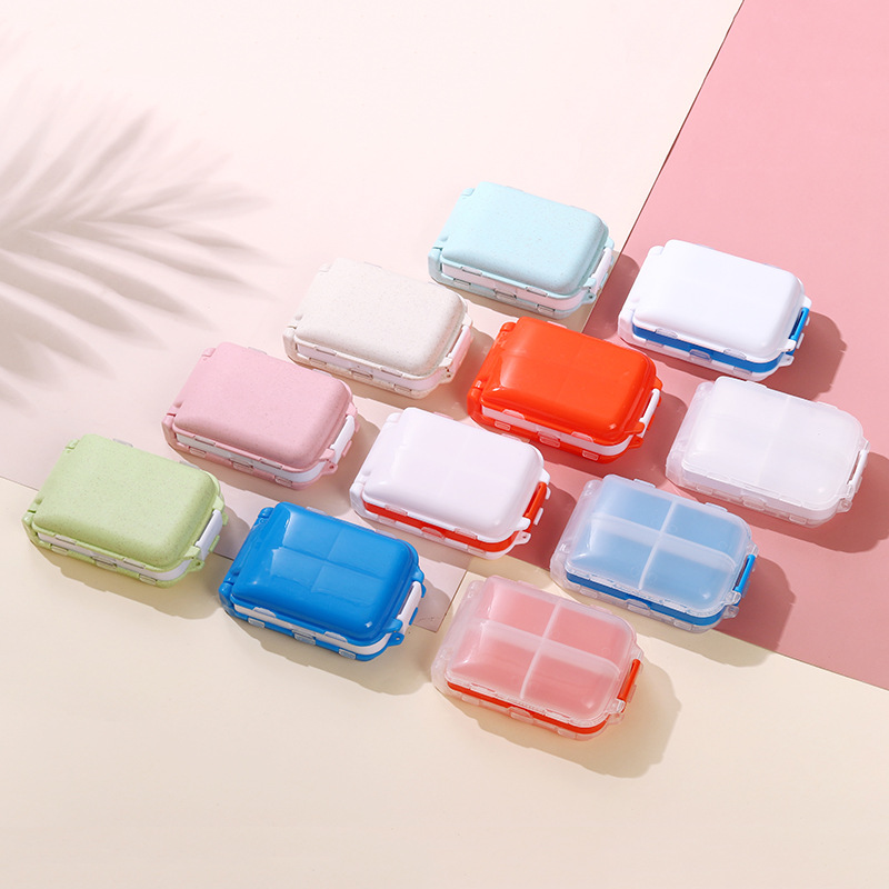 8 Compartments Pill Organizer Portable Pocket Pill Box Dispenser 4