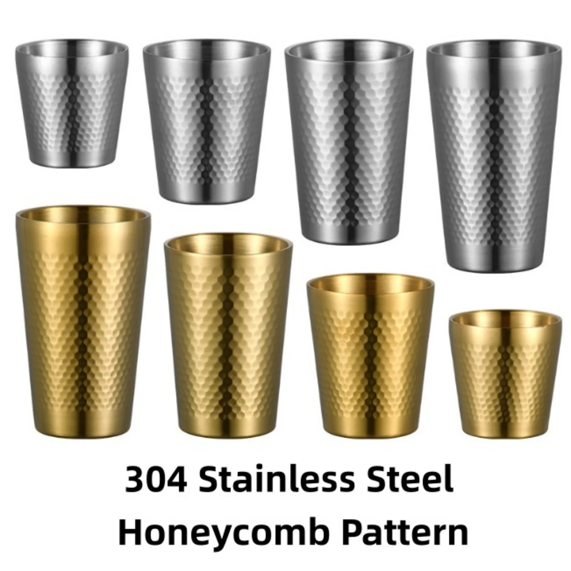 Stainless Steel Stackable Drinking Cup 6 oz 22 oz 5