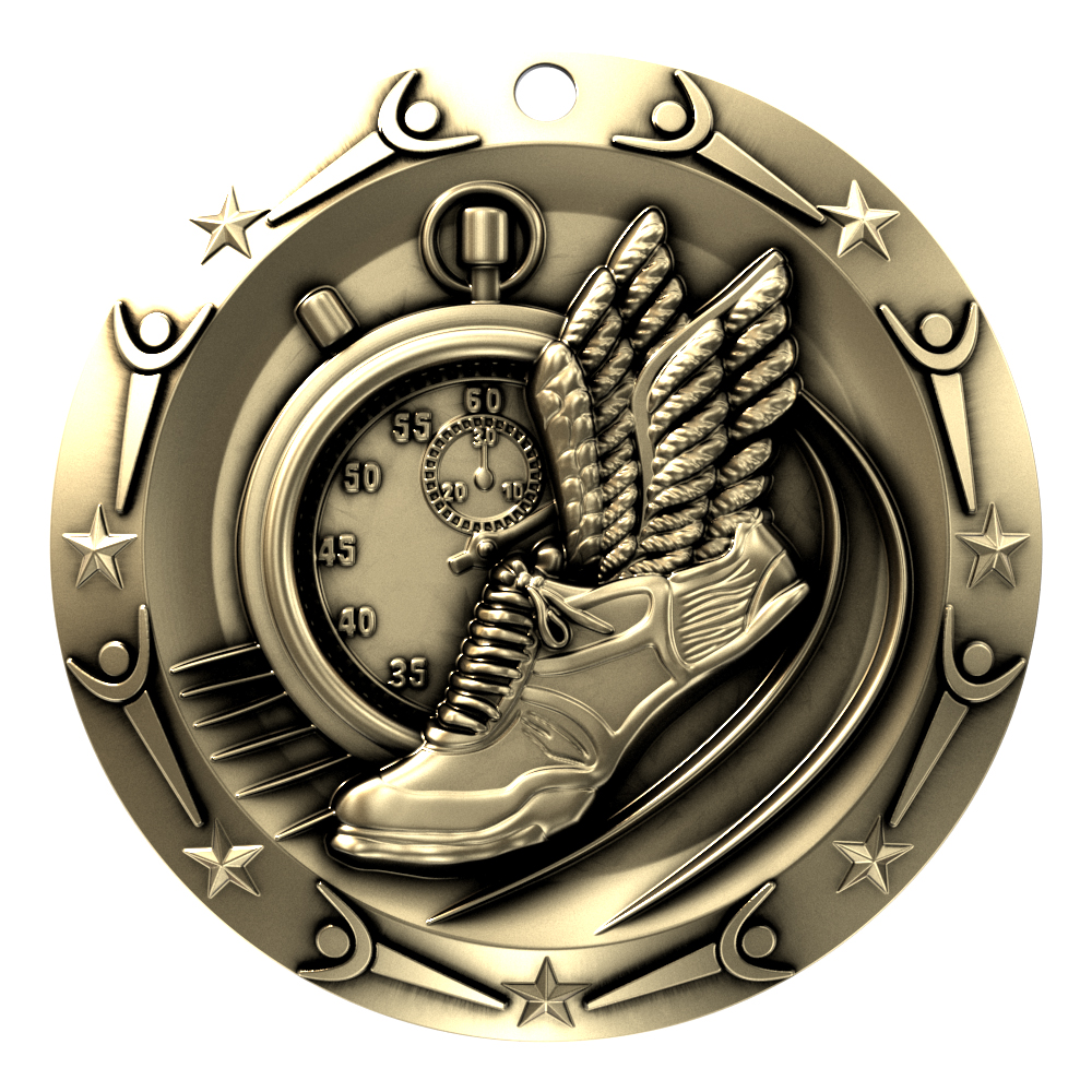 Track World Class Medallion (3")