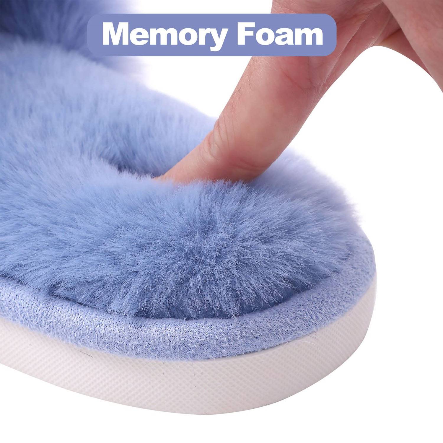 Winter Soft Plush Cozy Open Toe Slippers 5