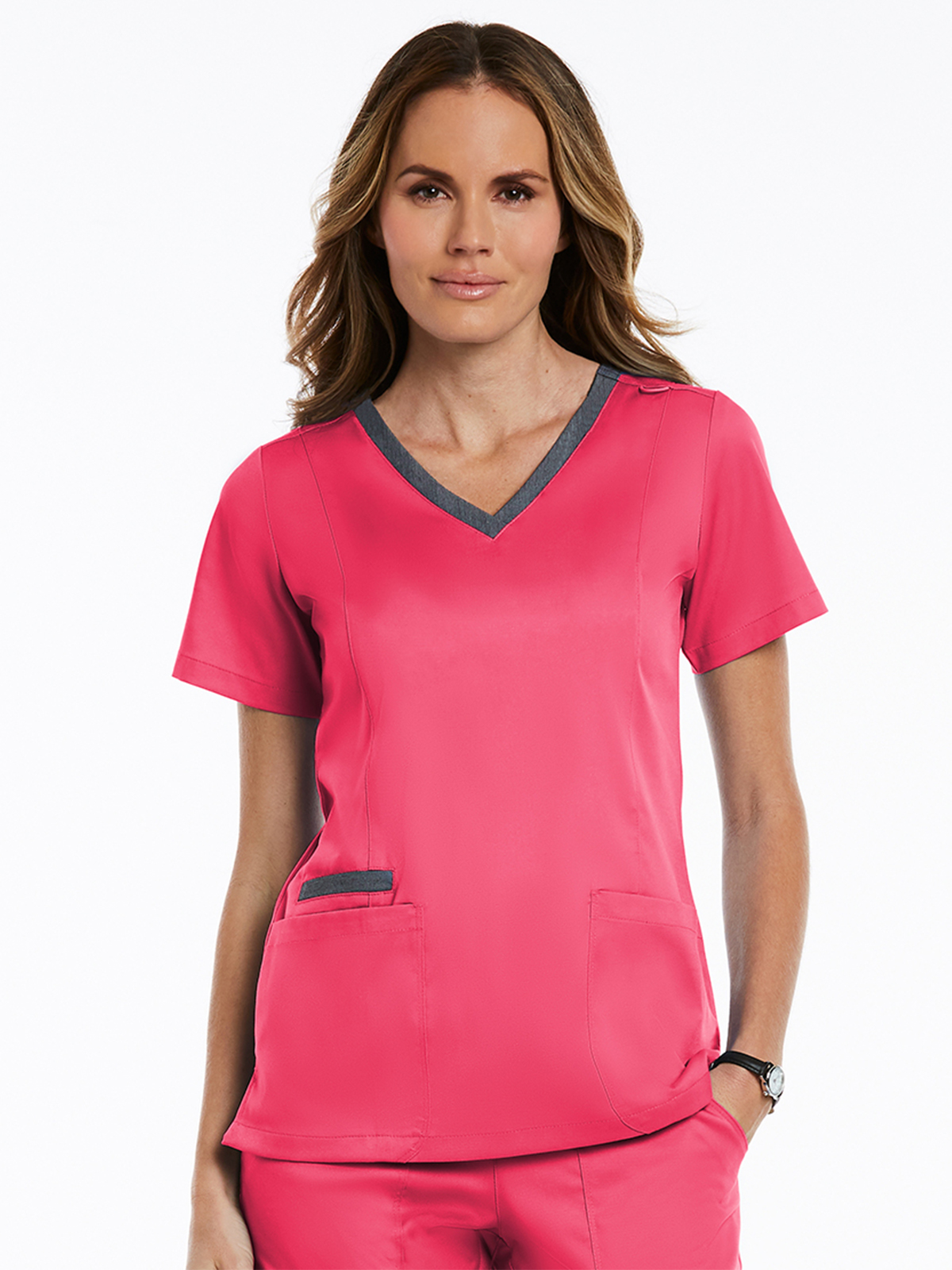Maevn - Matrix - Women's Three-Pocket Heather Neck Band Top 41