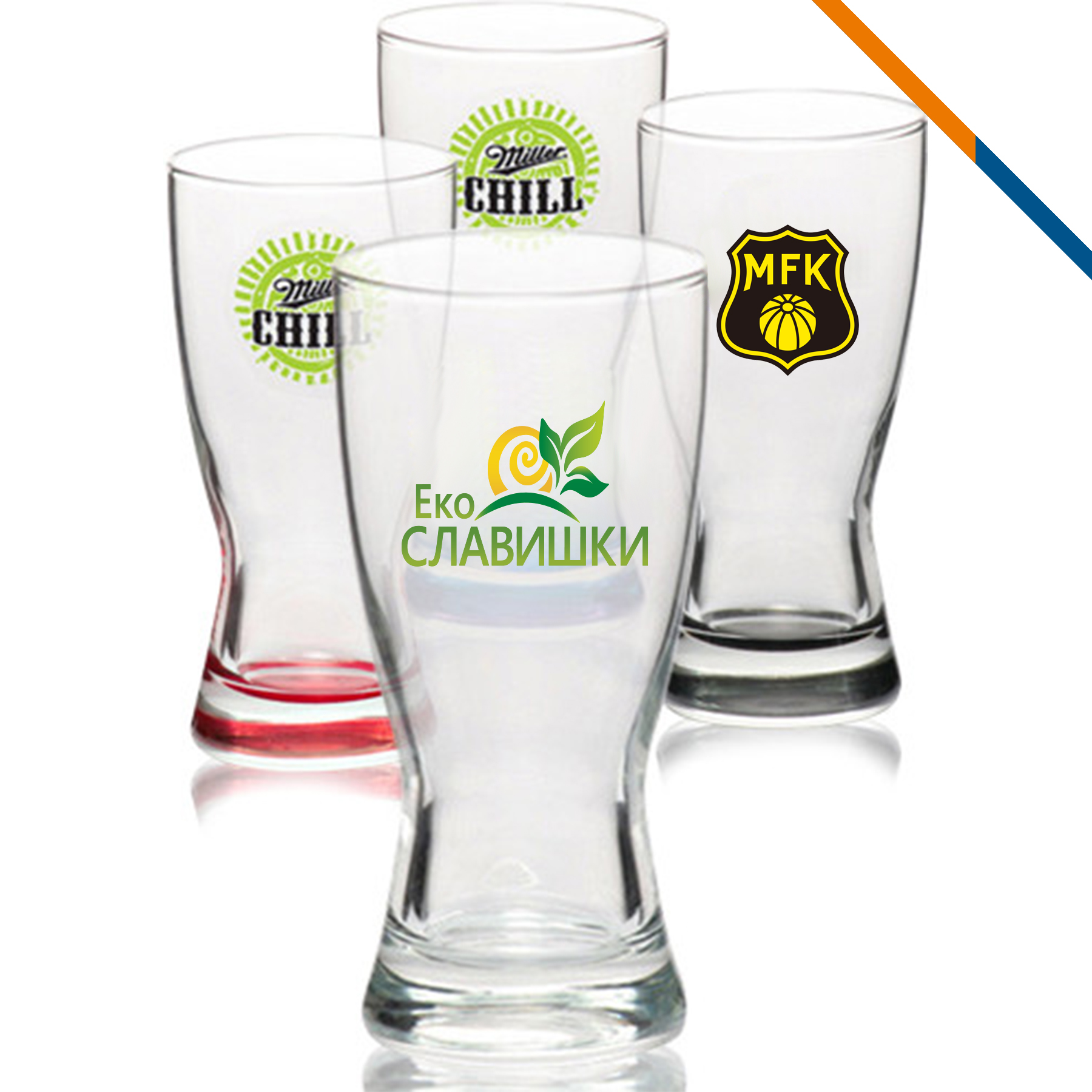 Libbey Ward Hourglass Pilsner Glasses 6