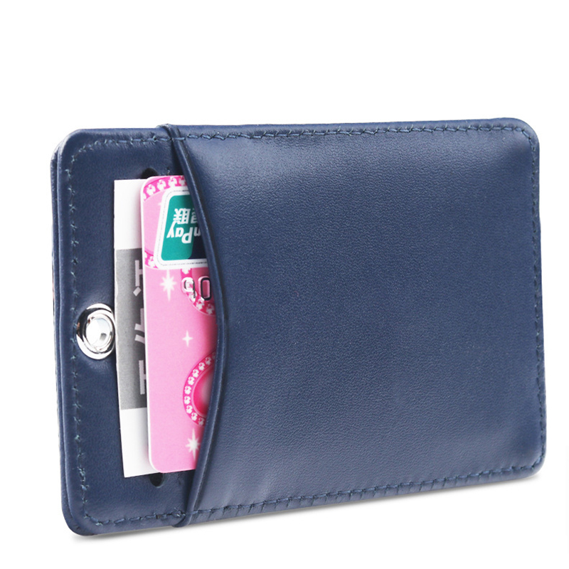 Genuine Leather ID Badge Holder with 3 Slots 3