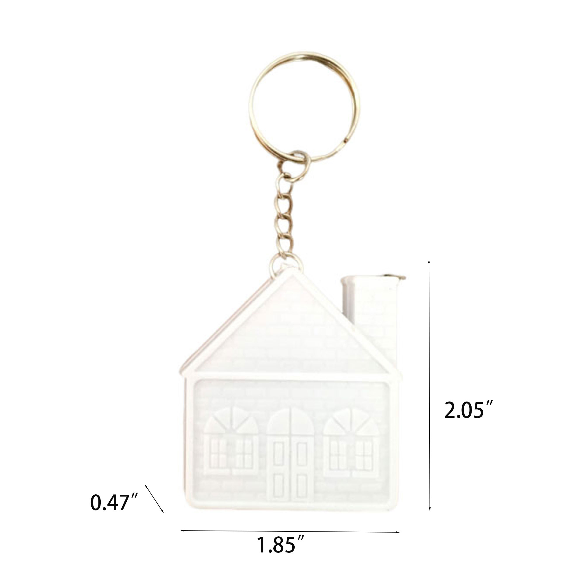 Portable House Shape Ruler W/ Keyring 3