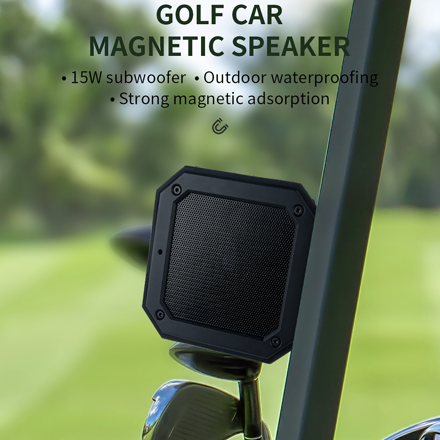 Golf Cart Magnetic Wireless Waterproof Speaker 8