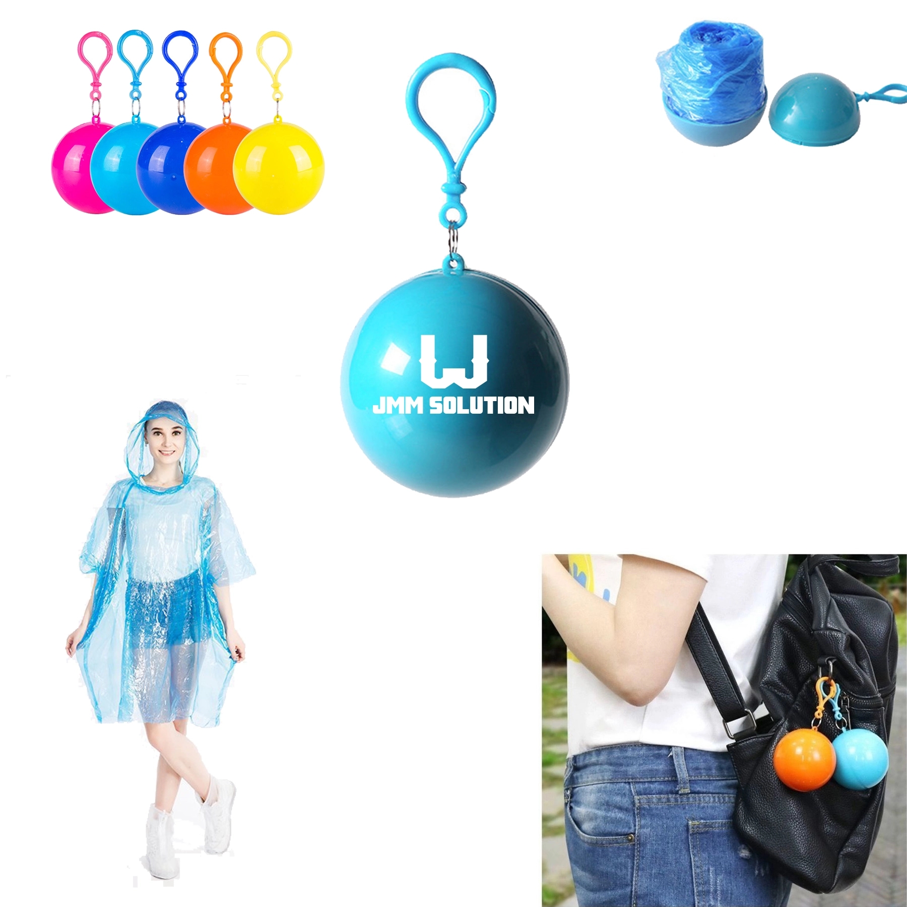 Disposable Raincoat for Adults with Ball 1