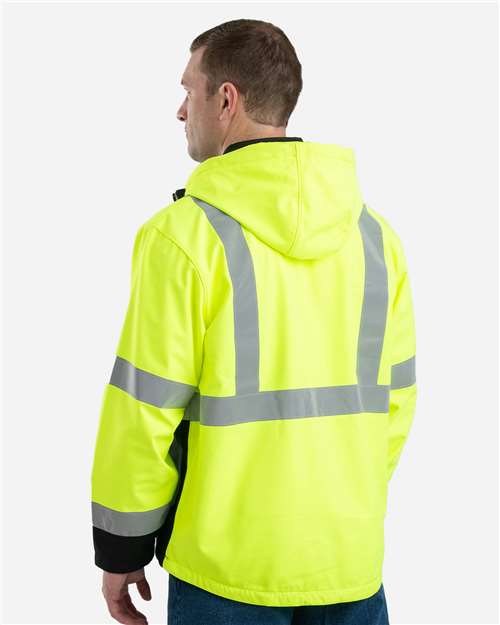 Men's Hi-Vis Class 3 Hooded Soft Shell Jacket - HVJS206 3