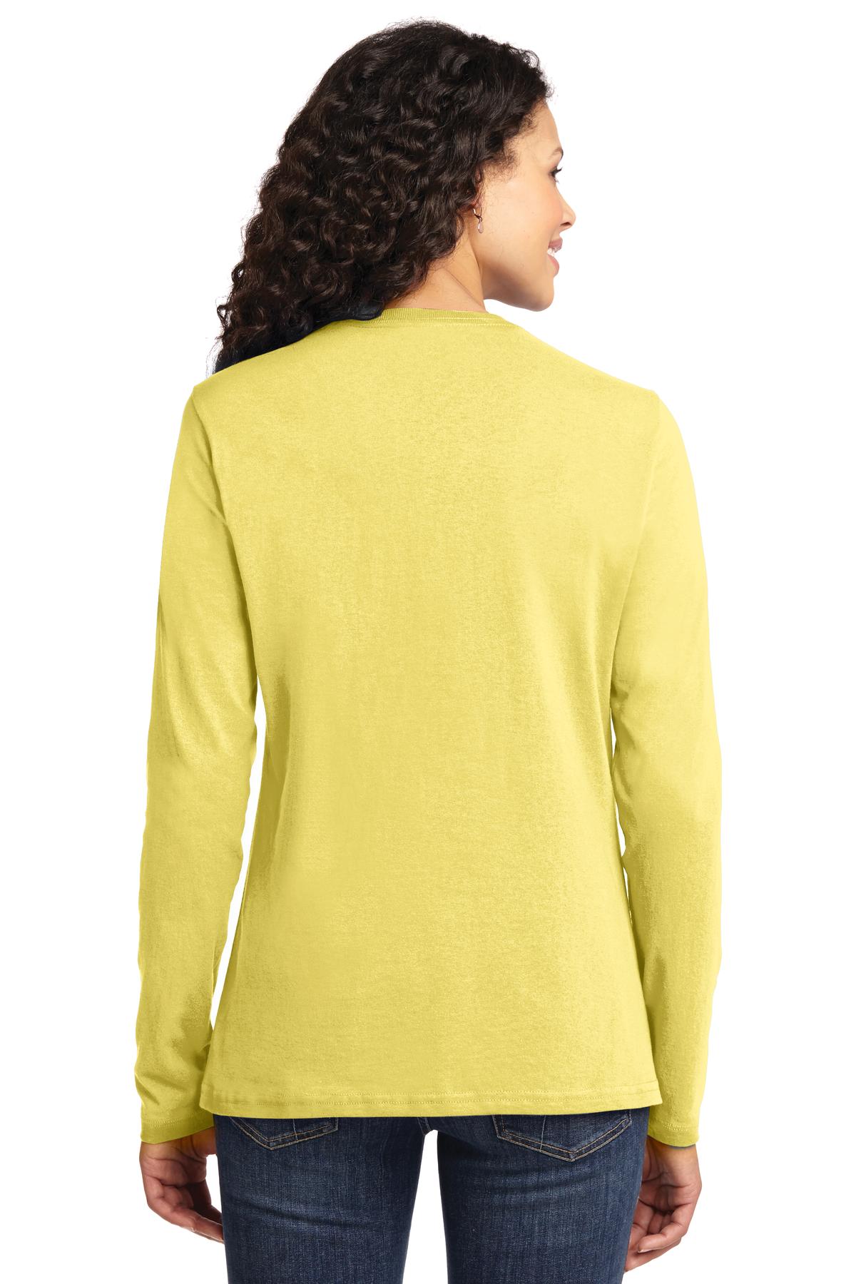Port & Co Women's Long Sleeve Core Cotton Tee. LPC54LS 134
