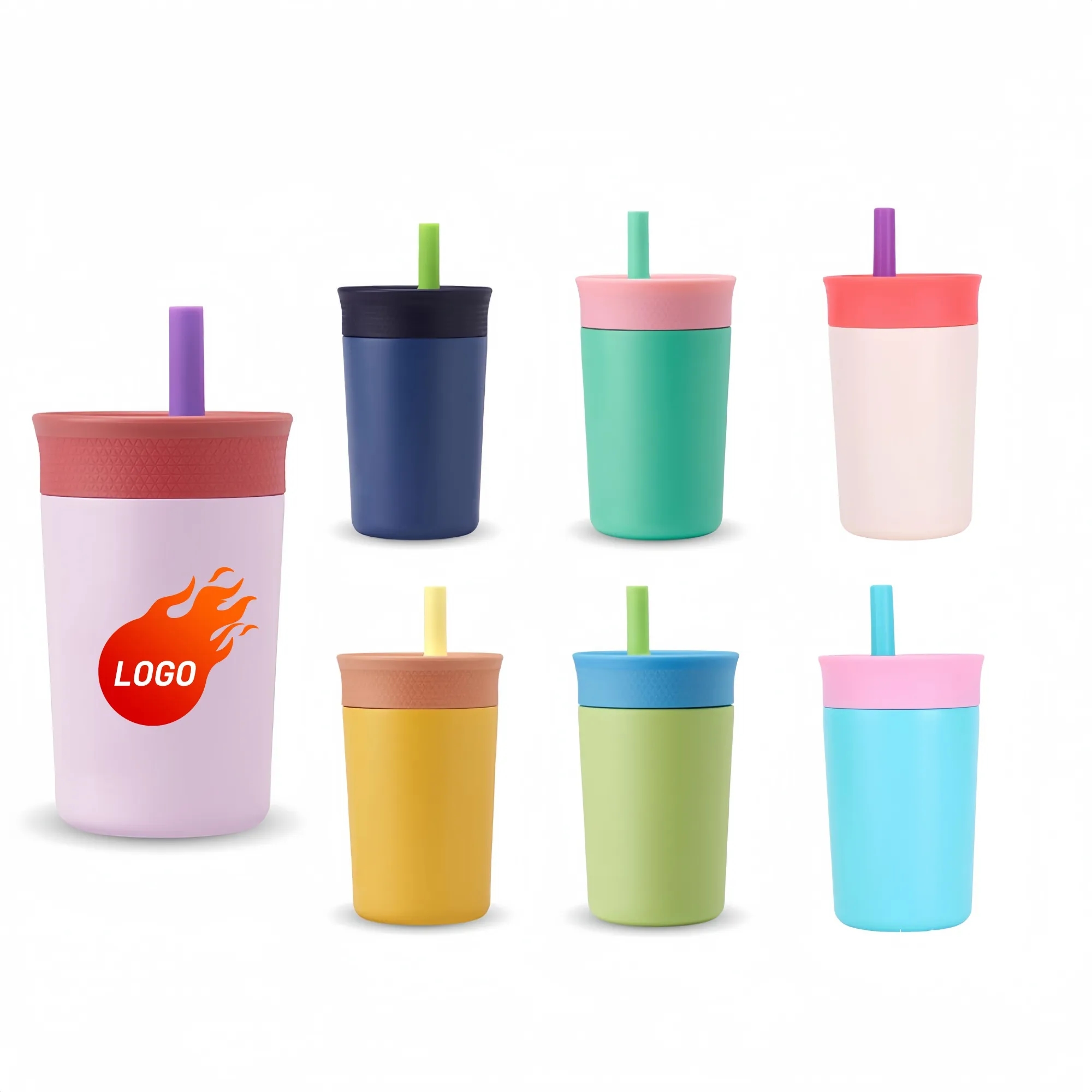 Full Color 12oz Kids Insulation Tumbler with Straw 3