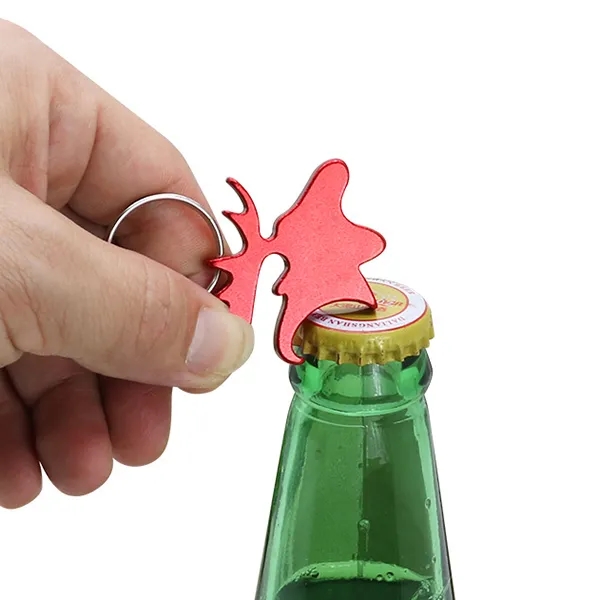 Moose Head Aluminum Bottle Opener Key Ring 3