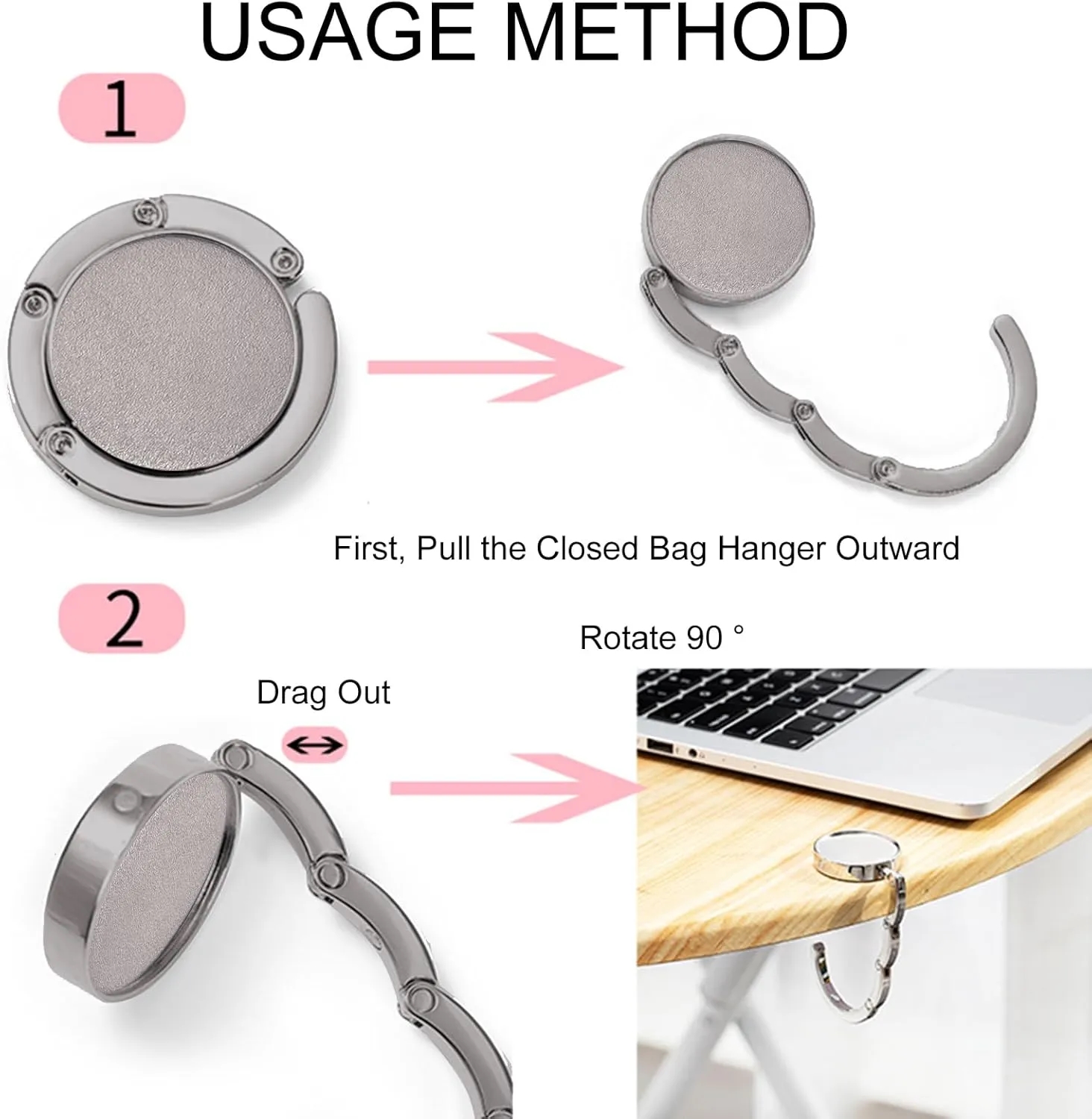 Portable Folding Handbag Hooks Holder 5