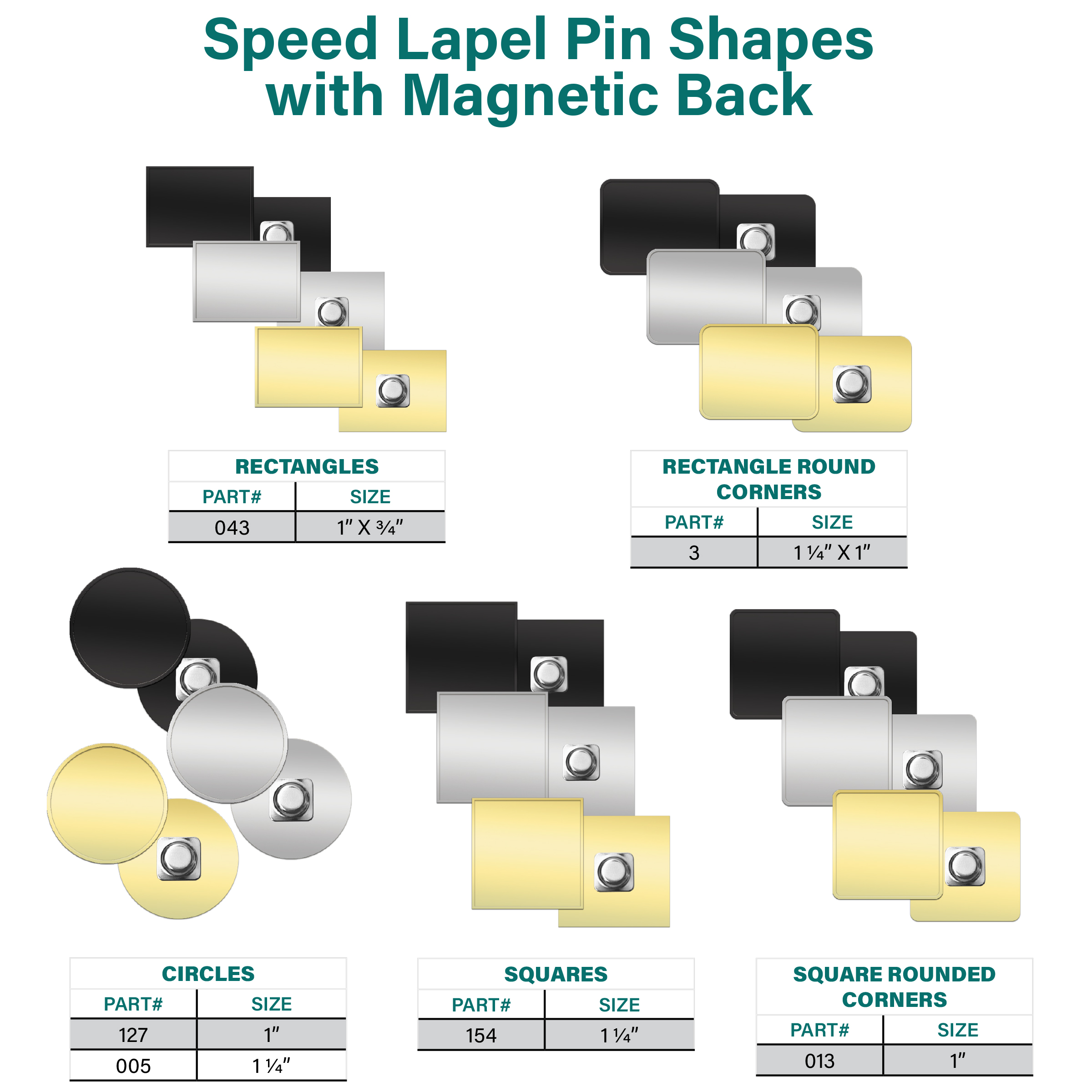 Speed Print Magnet Lapel Pins - 4 Day Production 2