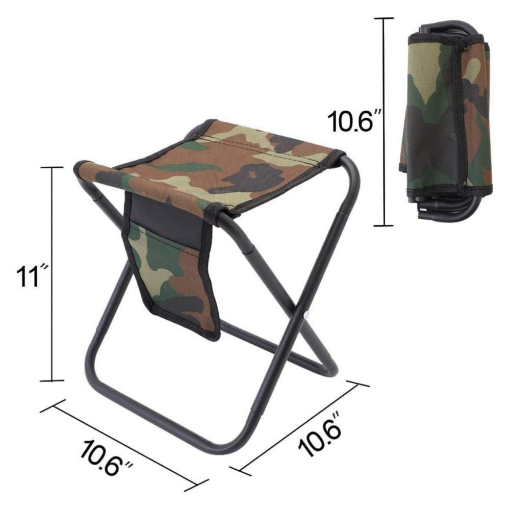 Folding Stool With Pocket And Carry Bag 1