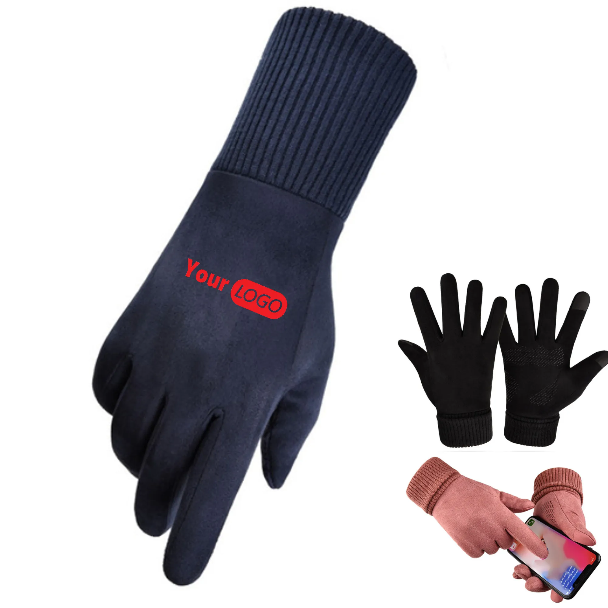 Custom Velvet Warm Touchscreen Gloves 3