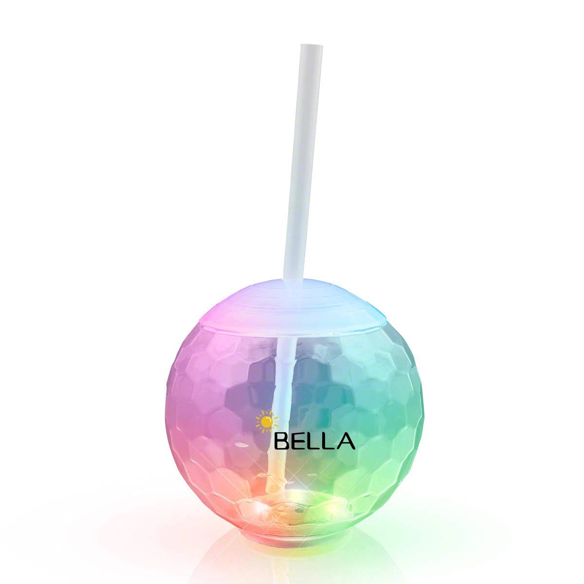 Glow Ball Light Up Tumbler Cups With Straw 2