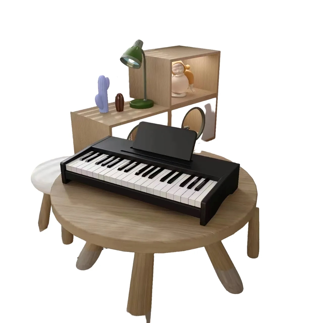 MOQ1 Children's Teaching Wooden 37-Key Piano 4