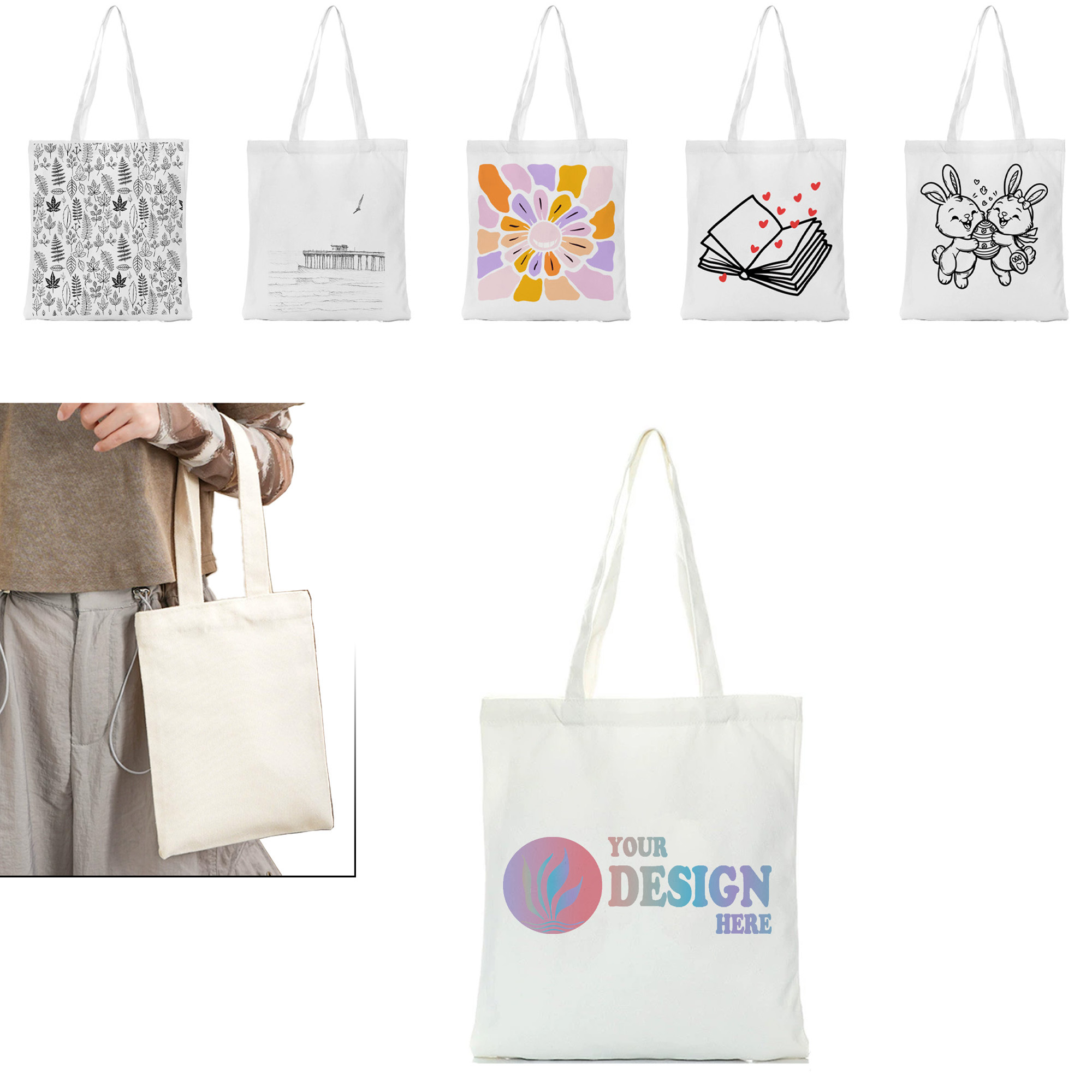 Canvas Tote Bag, custom tote bag with logo imprint 2