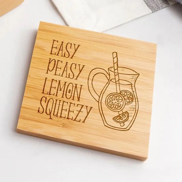 Recycled Bamboo Square Coaster 3