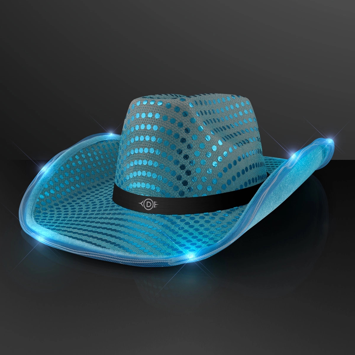 Sequin Cowboy Hat with Black Band 13