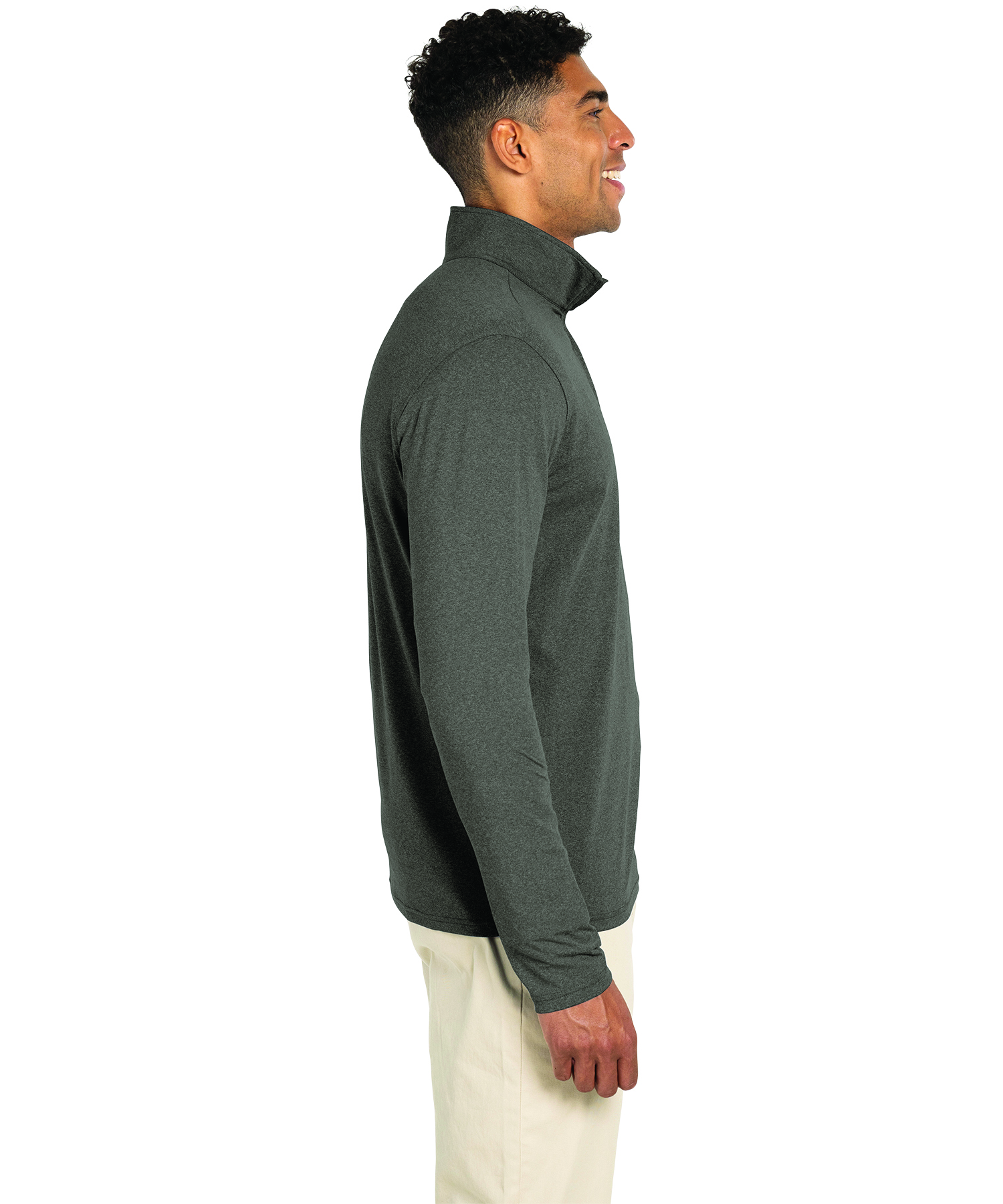 Men's Heathered Eco-Logic Stretch Quarter Zip