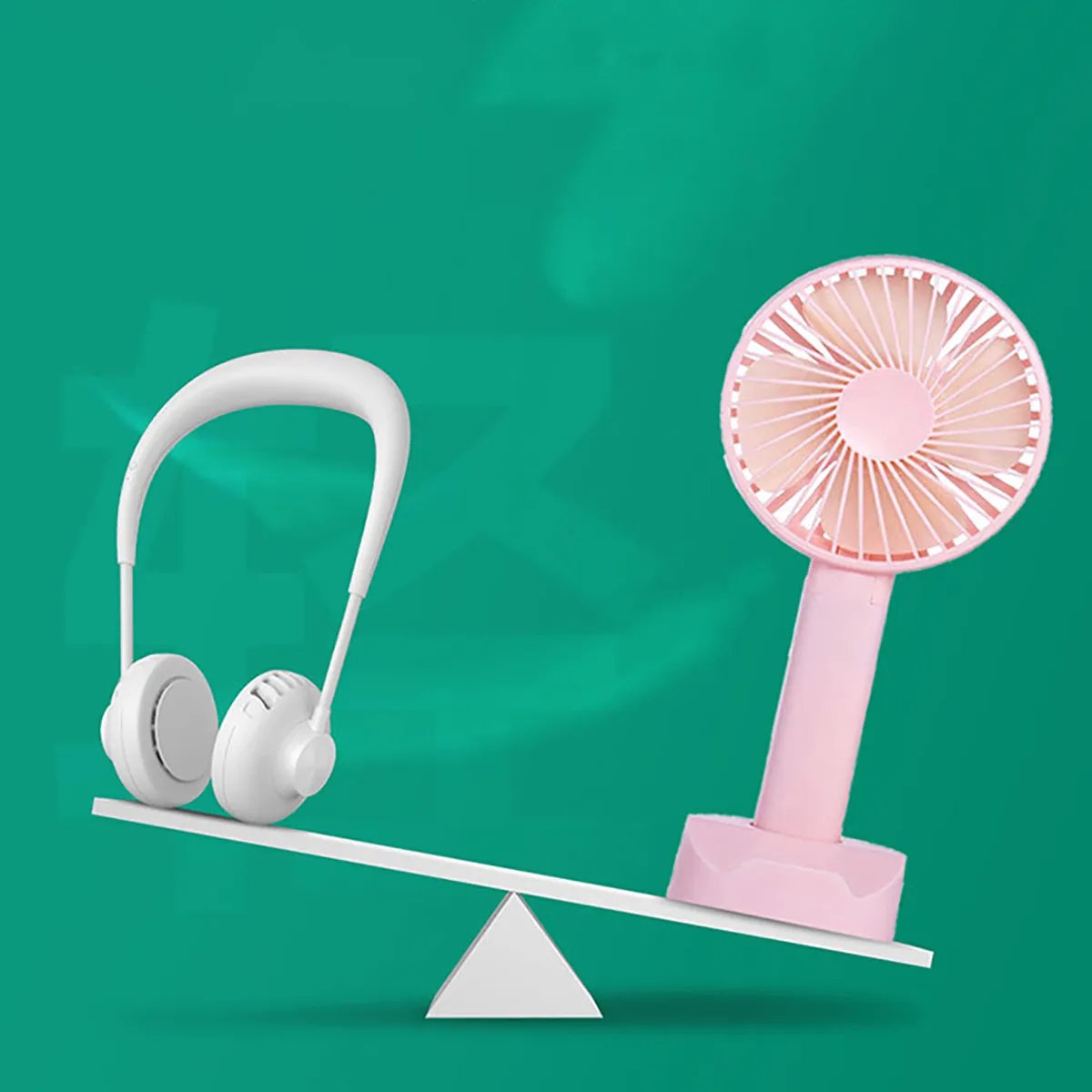 3 Wind Speed USB Rechargeable Leafless Hanging Neck Fan 4