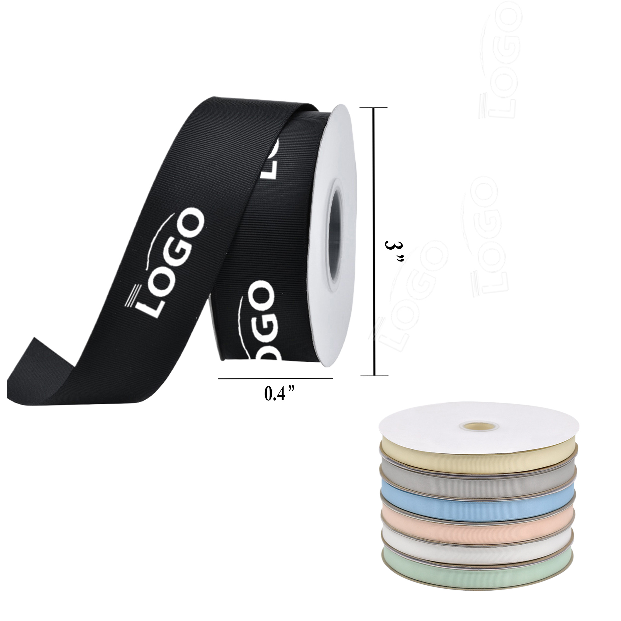 Custom Polyester Gift Ribbon 5/8 100yd 3