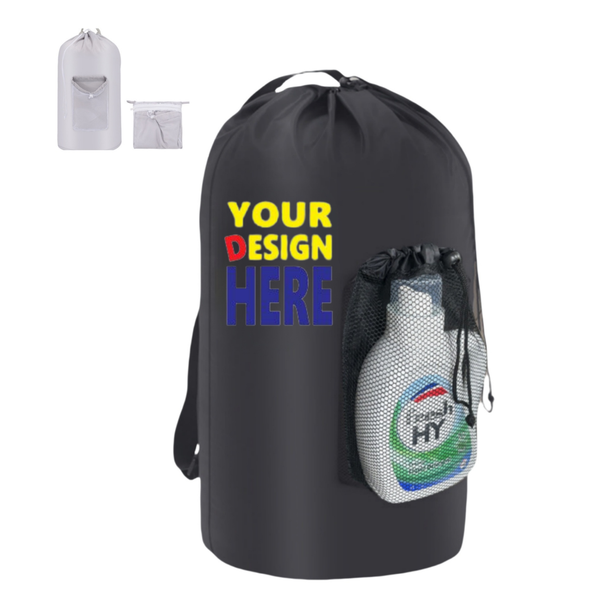 Oxford Laundry Bag Backpack With Shoulder 2