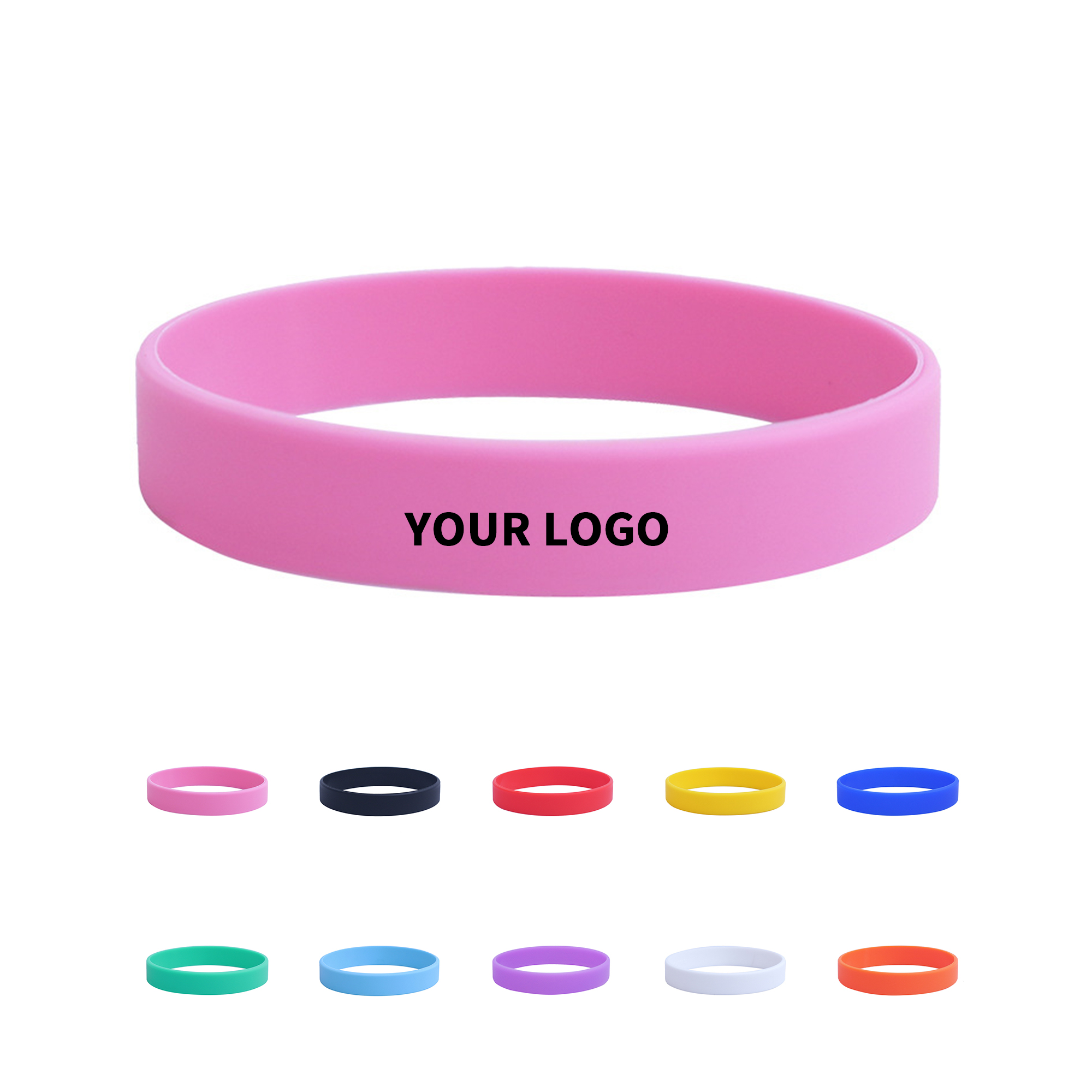 Custom Silicone Wristband Bracelet Eight Inch 5