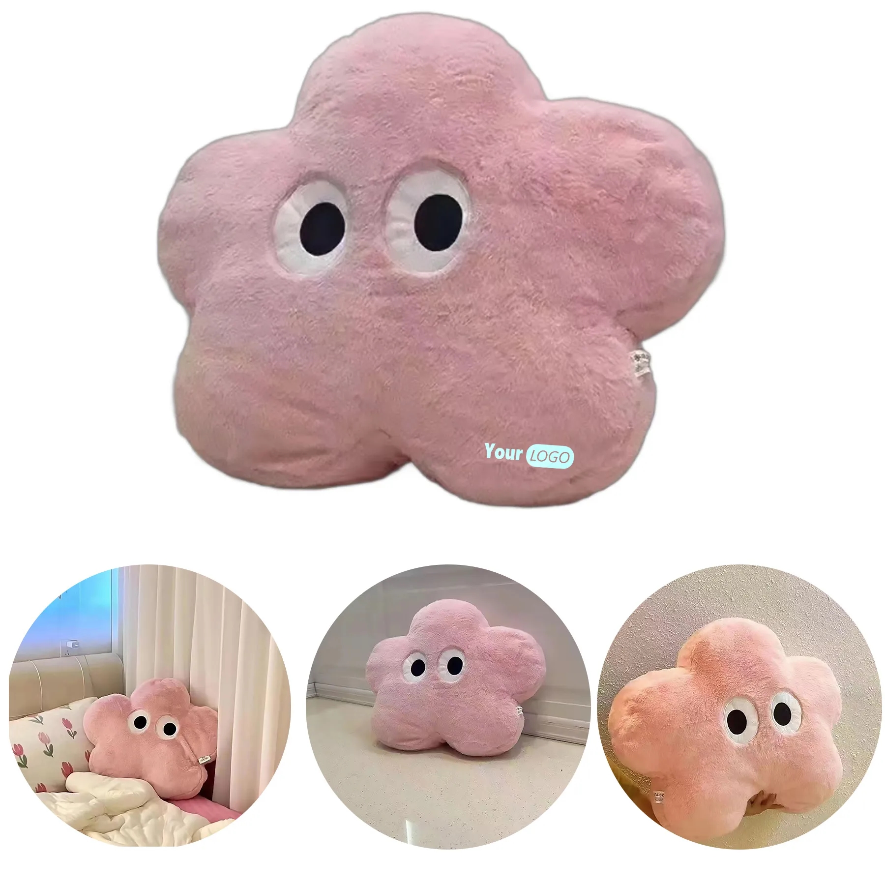 Cotton Pink Fat Sofa Pillow 5