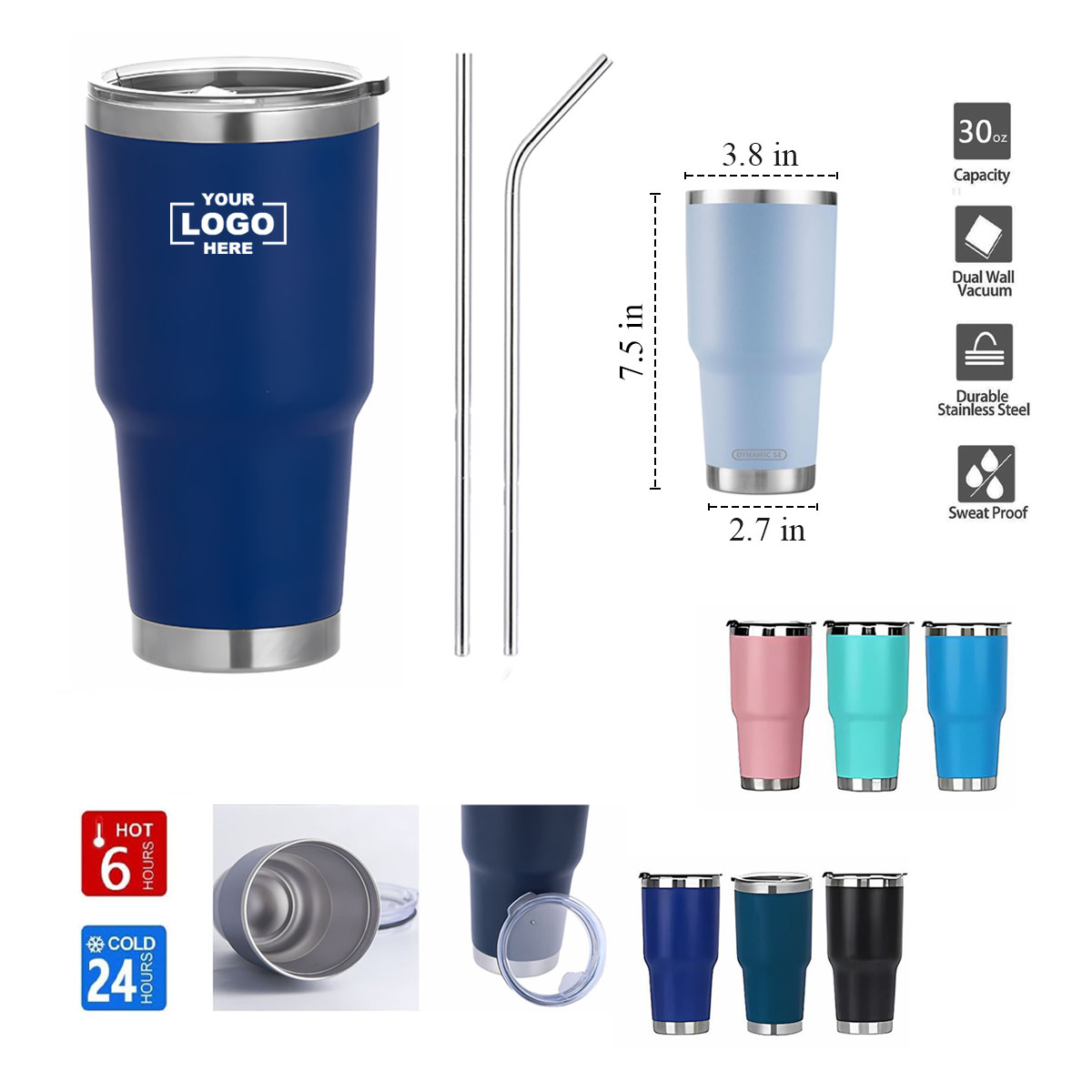 30 Oz Stainless Steel Insulated Travel Mug 6