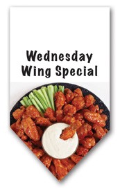 USA Made Tall Pointed Botton Paper Badge Ribbon Full-Color (2"x3.5")