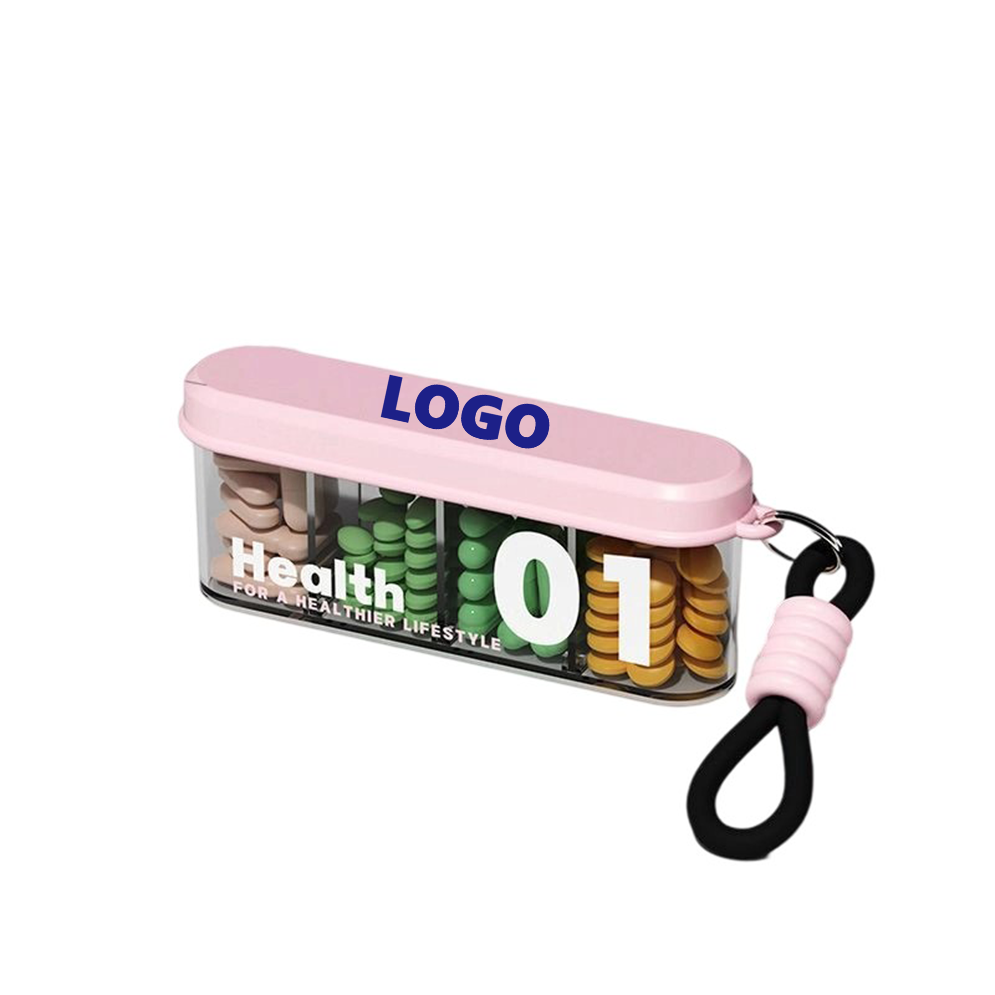 Four-Section Mobile Medication Container 2