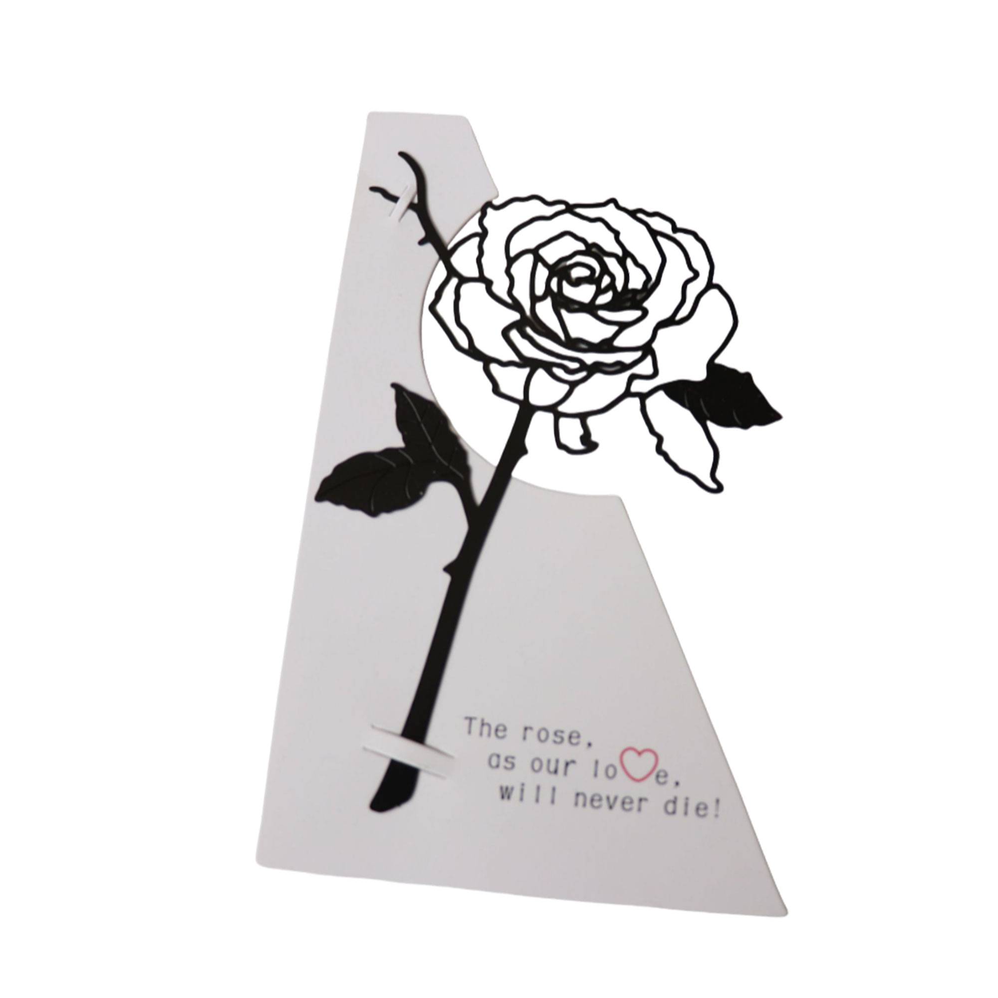 Rose Shaped Metal Bookmark for Book Lovers 3