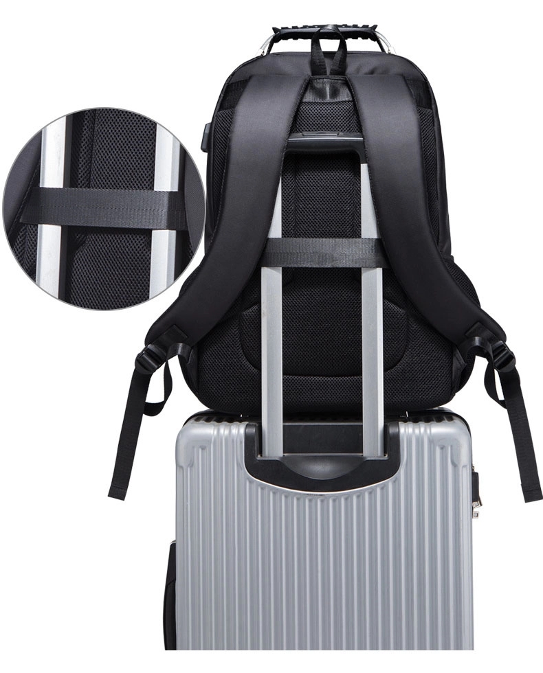 Customized Business Travel Backpacks With USB Port 7
