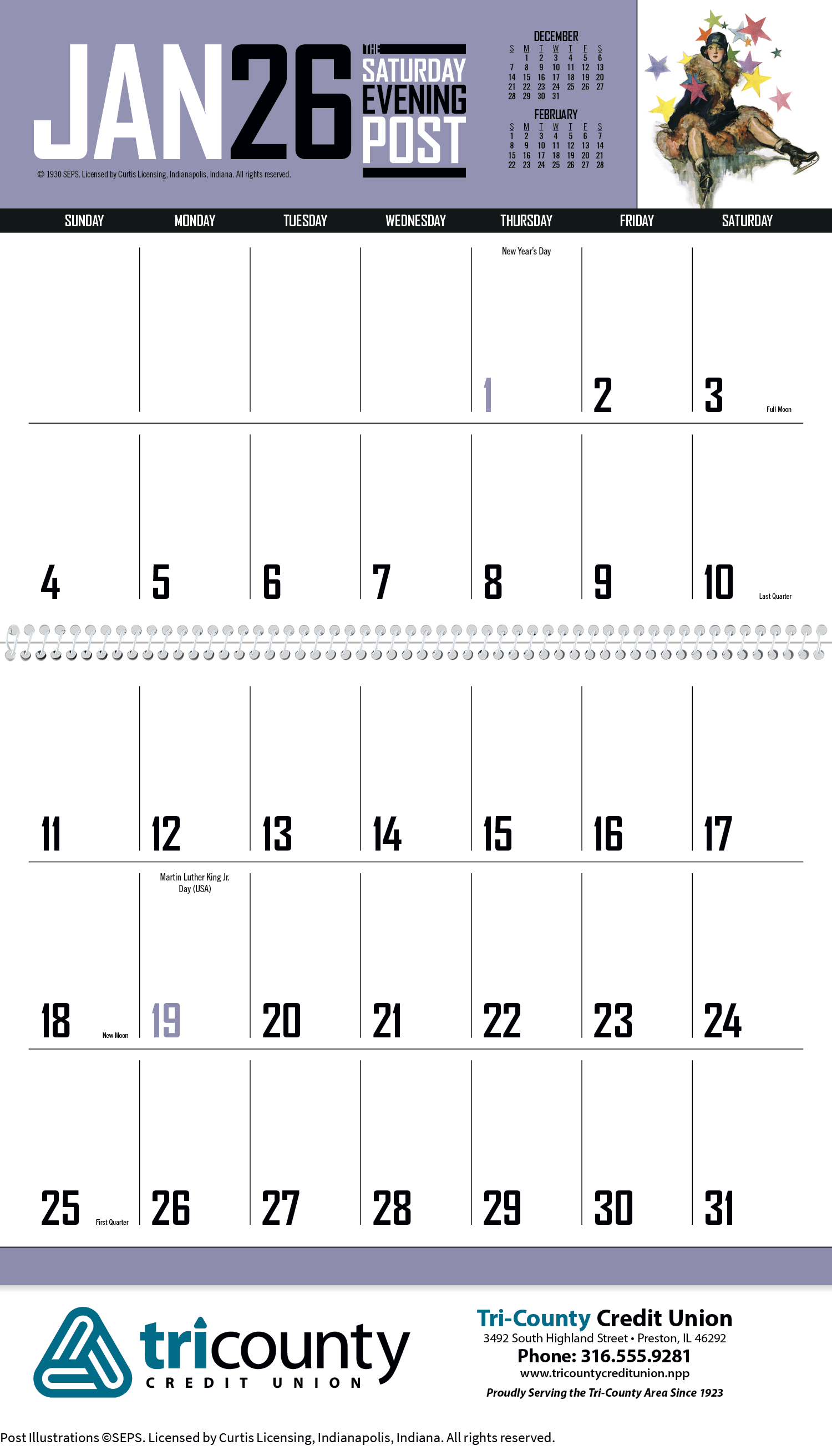 Triumph® Calendars Big Block Memo 35