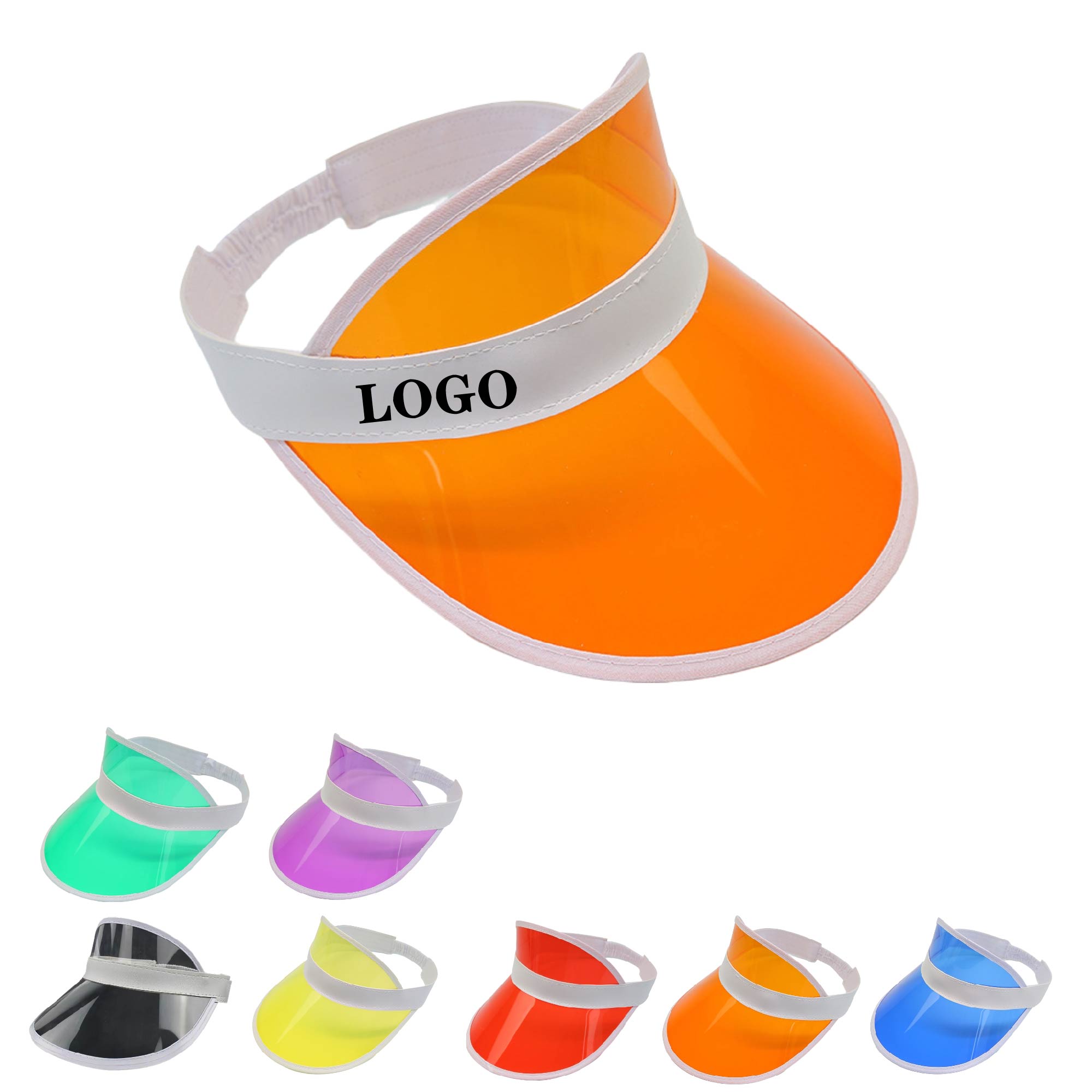 MOQ 10 pcs Candy Colored PVC Sun Visor 2