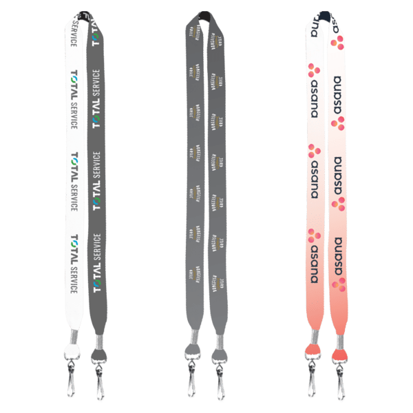 3/4" 2-Ended Dye-Sublimated Lanyard with Metal Crimp & Metal Swivel Snap Hook 2