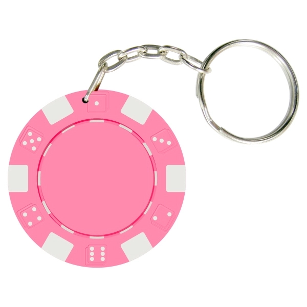 Dice Style Poker Chip Keychain 4