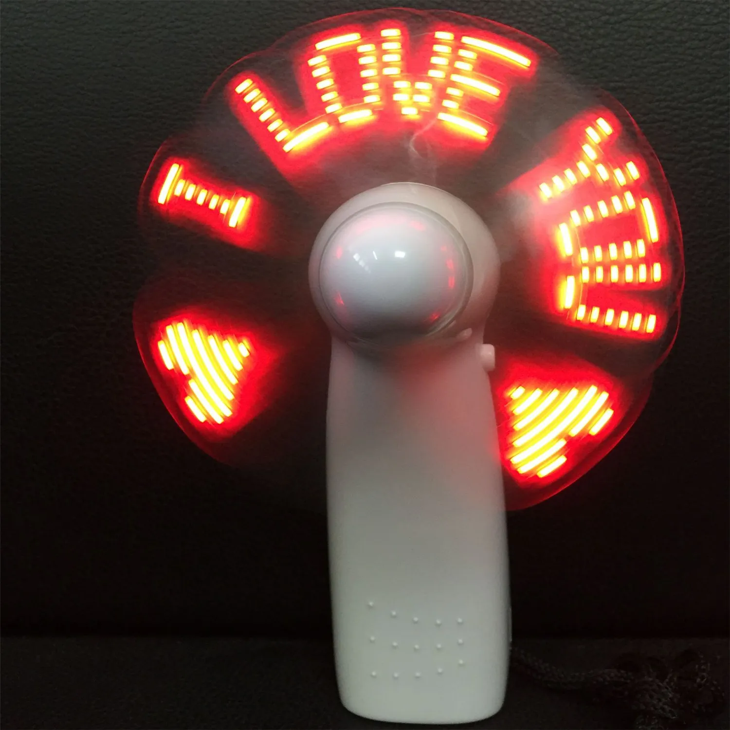 Handheld Fan With LED Custom Message 3