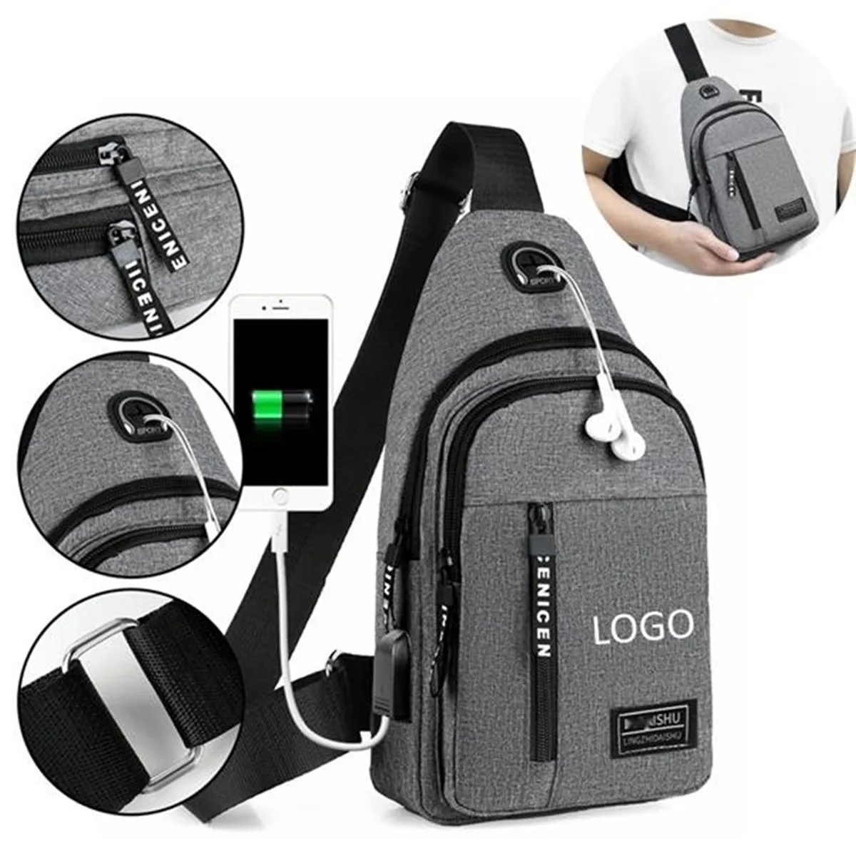 Crossbody Chest Shoulder Sling Bag 5